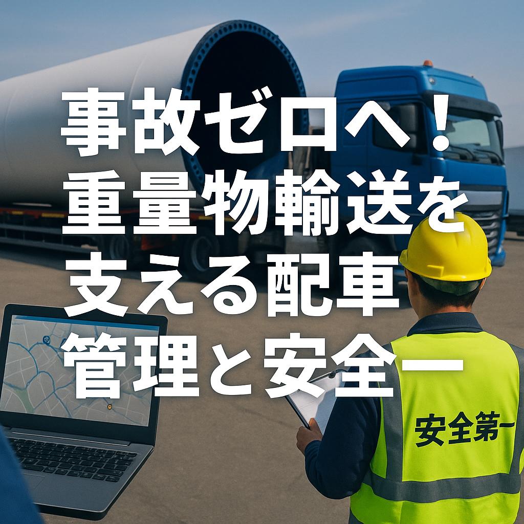 事故ゼロへ！重量物輸送を支える配車管理と安全第一